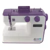 Máquina de coser Lucznik Teresa portátil ligera – Modelo Teresa, máquina de coser doméstica eléctrica, funciones de puntada básicas, blanco-violeta