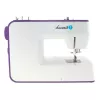 Máquina de coser Lucznik Teresa portátil ligera – Modelo Teresa, máquina de coser doméstica eléctrica, funciones de puntada básicas, blanco-violeta