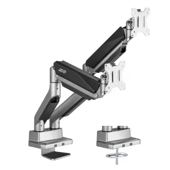 Soporte de sobremesa universal Ergo Office para doble monitor, resorte de gas 17-35 15kg, VESA 75x75 / 100x100, ER-446