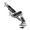 Soporte de sobremesa universal Ergo Office para doble monitor, resorte de gas 17-35 15kg, VESA 75x75 / 100x100, ER-446