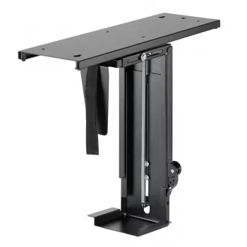 Soporte para ordenador bajo el escritorio MACLEAN MC-885, ajustable, regulación manual de altura, para hasta 10 kg, negro