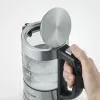 Hervidor SEVERIN WK3458, 0,5 L, 1100 W, cristal y acero inoxidable, 5 ajustes de temperatura, inalámbrico