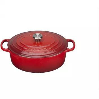 Le Creuset Signature Olla ovalada 27 cm rojo cereza