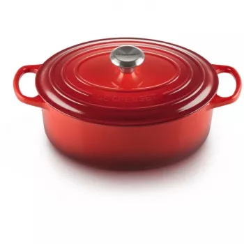 Le Creuset Signature Asadora ovalada 29 cm rojo cereza