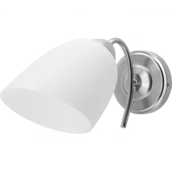 Lámpara de pared ActiveJet NIKITA níquel E27 de una luz, pantalla redonda de metal, IP20, 220–240 V, máx. 60 W