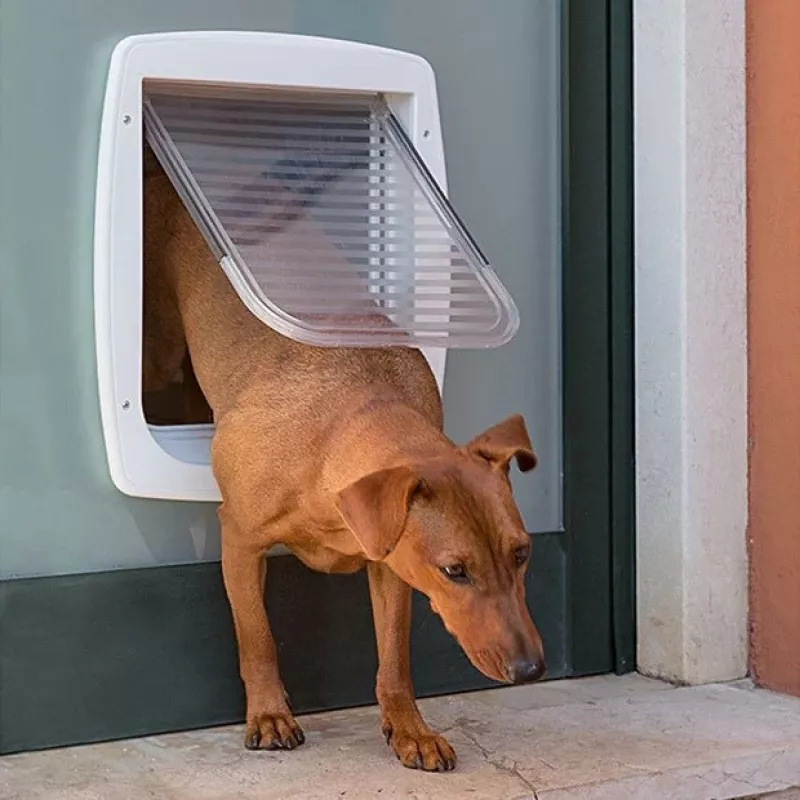 FERPLAST Swing 11 gris – puerta para perros y gatos – 31 x 9,6 x 38,4 cm