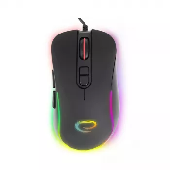 Ratón gaming ESPERANZA EGM303 USB Type-C, óptico 2400 DPI, 7 botones, RGB, para diestros, negro