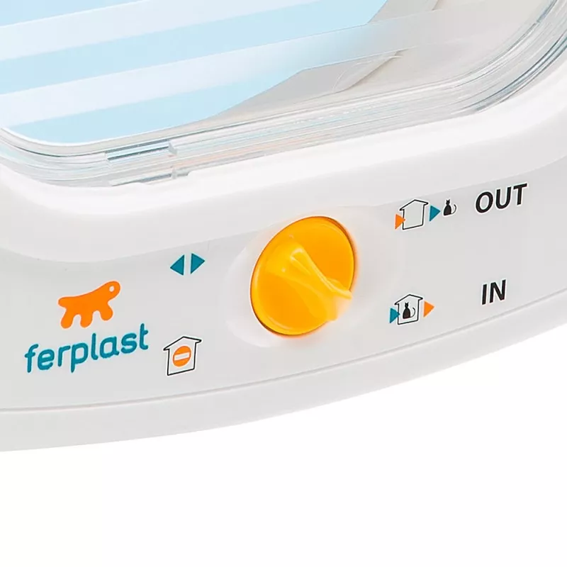 FERPLAST Swing 9 - puerta para perros medianos y gatos grandes, blanca