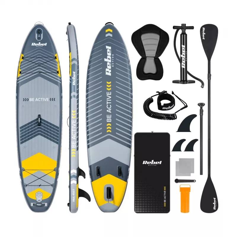 Tabla de SUP hinchable Rebel ACTIVE 350x81x15 cm set - modelo RBA-4500, paddleboard allround-touring
