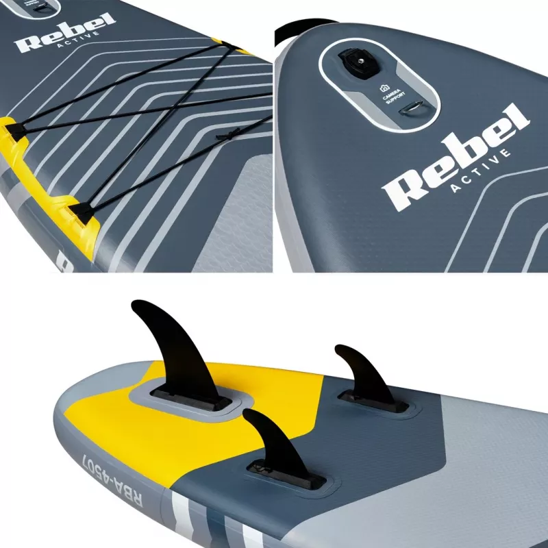 Tabla de SUP hinchable Rebel ACTIVE 350x81x15 cm set - modelo RBA-4500, paddleboard allround-touring