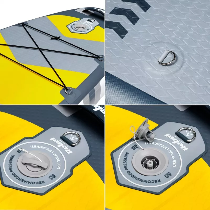 Tabla de SUP hinchable Rebel ACTIVE 350x81x15 cm set - modelo RBA-4500, paddleboard allround-touring