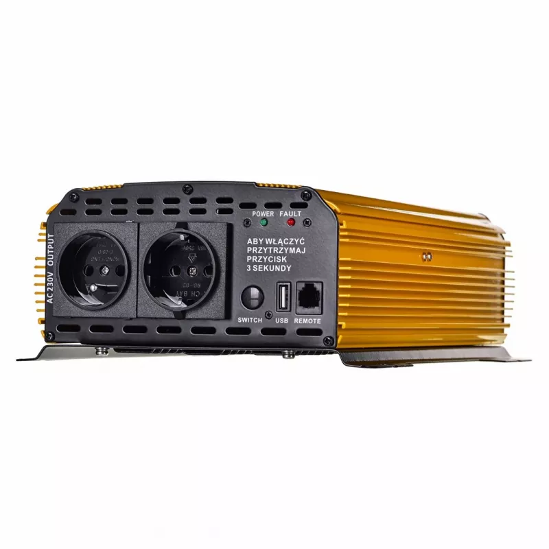 Volt Polska Sinus Plus 4000 12/230 V Inversor de onda sinusoidal pura, 2000 W continuos / 4000 W de pico