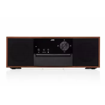 Minicadena JVC RD-E761, 2x8 W RMS, Bluetooth 4.2, USB, CD, FM, carcasa de madera, negra