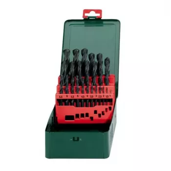 Juego de brocas helicoidales HSS para metal Metabo 627152000, 25 piezas, DIN 338
