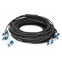 Cable breakout universal de fibra óptica preensamblado Digitus monomodo OS2 12 fibras LC/UPC 100 m