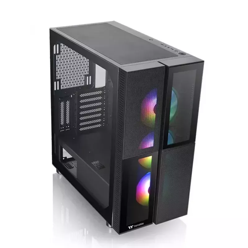 Caja de PC Thermaltake Versa T26 TG ARGB torre Midi negra