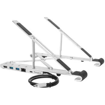 Soporte portátil con dock integrado estación de acoplamiento + soporte para portátil USB-C 3.2 Gen 1 Thunderbolt 3
