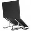 Soporte portátil con dock integrado estación de acoplamiento + soporte para portátil USB-C 3.2 Gen 1 Thunderbolt 3