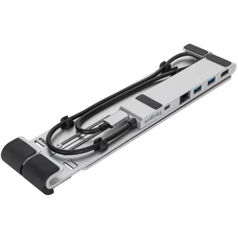 Soporte portátil con dock integrado estación de acoplamiento + soporte para portátil USB-C 3.2 Gen 1 Thunderbolt 3
