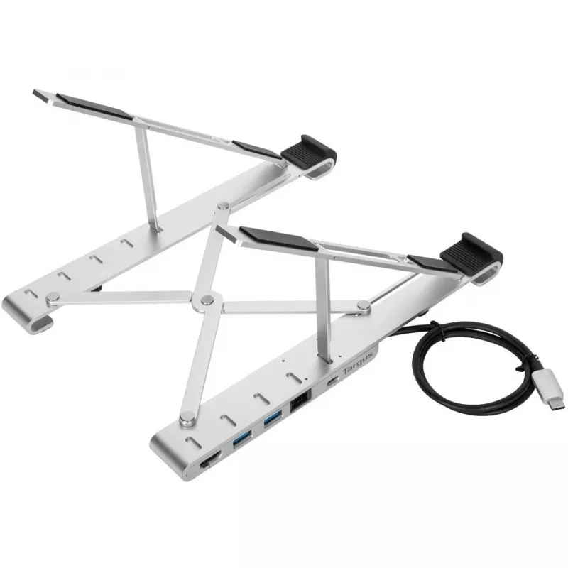 Soporte portátil con dock integrado estación de acoplamiento + soporte para portátil USB-C 3.2 Gen 1 Thunderbolt 3