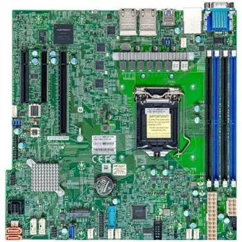 Supermicro - Placa base X12STH-LN4F - micro ATX - zócalo LGA1200 chipset C256 USB 3.2 Gen 1 4 x Gigabit LAN gráficos integrados