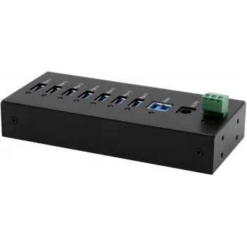 Hub USB Exsys EX-11247HMS 7 puertos carril DIN con protección ESD de 15 kV