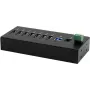 Hub USB Exsys EX-11247HMS 7 puertos carril DIN con protección ESD de 15 kV