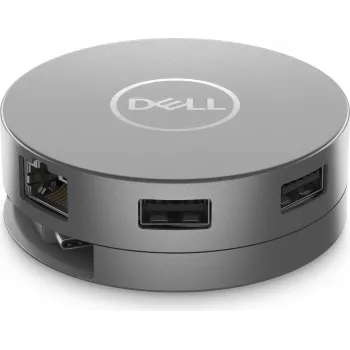 DELL adaptador multipuerto USB-C 6 en 1 - DA305 - con cable - USB 3.2 Gen 2 (3.1 Gen 2) Type-C - 10,100,1000 Mbit/s - plata - 3840 x 2160 píxeles - Dell (5H1R0)