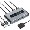 Techly Switch USB 3.0 2 entradas de PC 4 salidas - 4 puertos - USB 2.0
