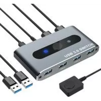 Techly Switch USB 3.0 2 entradas de PC 4 salidas - 4 puertos - USB 2.0