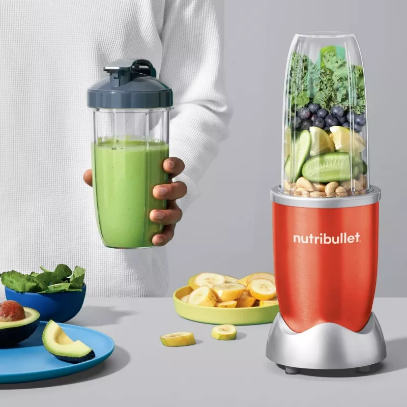 NutriBullet NB907R 0,9 L Batidora de cocina 900 W Rojo, Plata