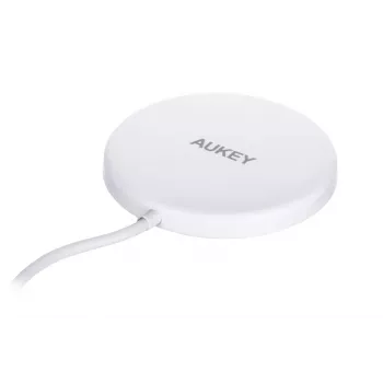 AUEKY Aircore Magnetic LC-A1 Cargador inalámbrico magnético QI USB-C 15W Blanco