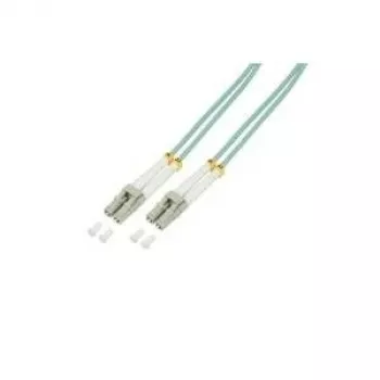 Logilink - Cable de red - LC multimodo (M) - LC multimodo (M) - 10 m - Fibra óptica - 50/125 micrómetros - OM3 - Libre de halógenos - Aguamarina (FP3LC10)