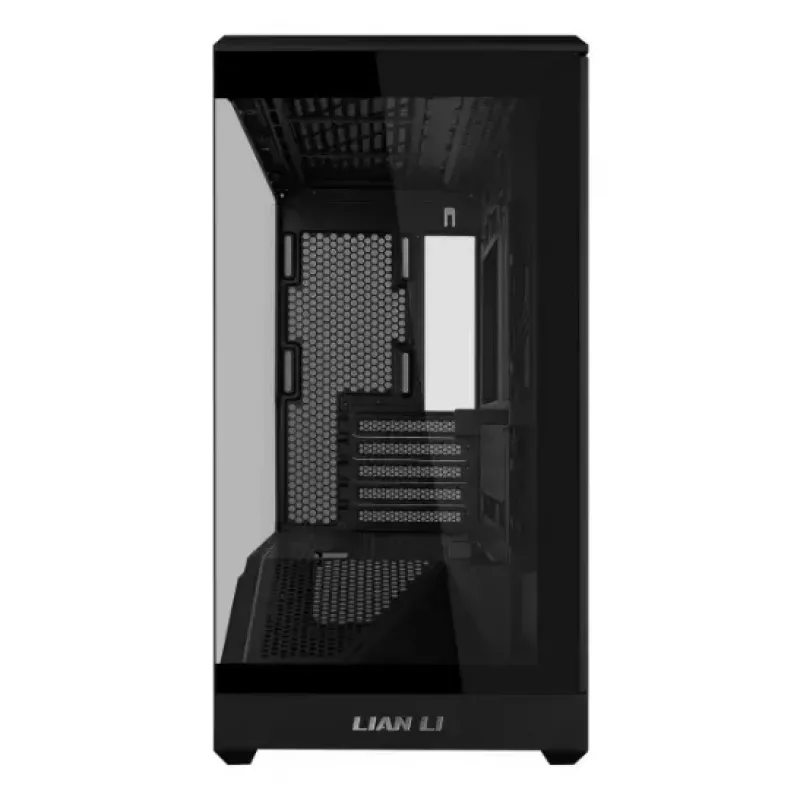 Caja de PC mini torre Lian Li Vector V100R MINI — Mini-ITX/Micro-ATX, cristal templado, 3x120mm lateral + 1x120mm ventilador trasero, 2x 2,5 pulgadas + 1x 3,5 pulgadas bahías, negro