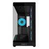 Caja de PC mini torre Lian Li Vector V100R MINI — Mini-ITX/Micro-ATX, cristal templado, 3x120mm lateral + 1x120mm ventilador trasero, 2x 2,5 pulgadas + 1x 3,5 pulgadas bahías, negro