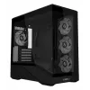 Caja de PC mini torre Lian Li Vector V100R MINI — Mini-ITX/Micro-ATX, cristal templado, 3x120mm lateral + 1x120mm ventilador trasero, 2x 2,5 pulgadas + 1x 3,5 pulgadas bahías, negro