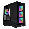 Caja de PC mini torre Lian Li Vector V100R MINI — Mini-ITX/Micro-ATX, cristal templado, 3x120mm lateral + 1x120mm ventilador trasero, 2x 2,5 pulgadas + 1x 3,5 pulgadas bahías, negro