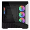 Caja de PC mini torre Lian Li Vector V100R MINI — Mini-ITX/Micro-ATX, cristal templado, 3x120mm lateral + 1x120mm ventilador trasero, 2x 2,5 pulgadas + 1x 3,5 pulgadas bahías, negro