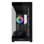 Caja de PC mini torre Lian Li Vector V100R MINI — Mini-ITX/Micro-ATX, cristal templado, 3x120mm lateral + 1x120mm ventilador trasero, 2x 2,5 pulgadas + 1x 3,5 pulgadas bahías, negro
