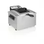 Freidora Princess 184090 — freidora eléctrica compacta de sobremesa, cesta extraíble, acero inoxidable