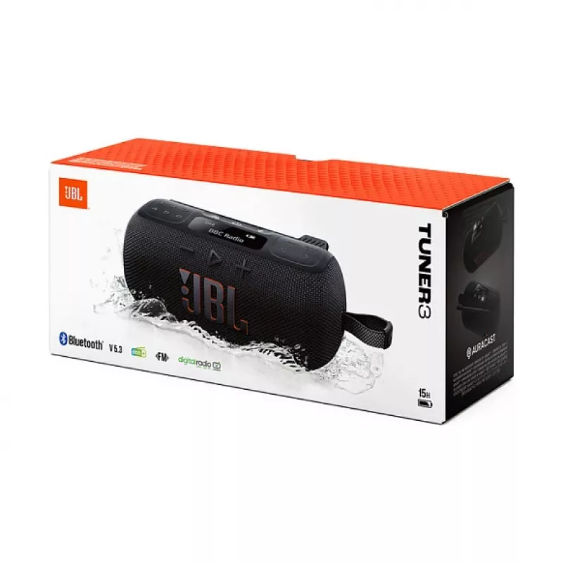 JBL Tuner 3 Radio portátil DAB/DAB+/FM, 7 W, negro