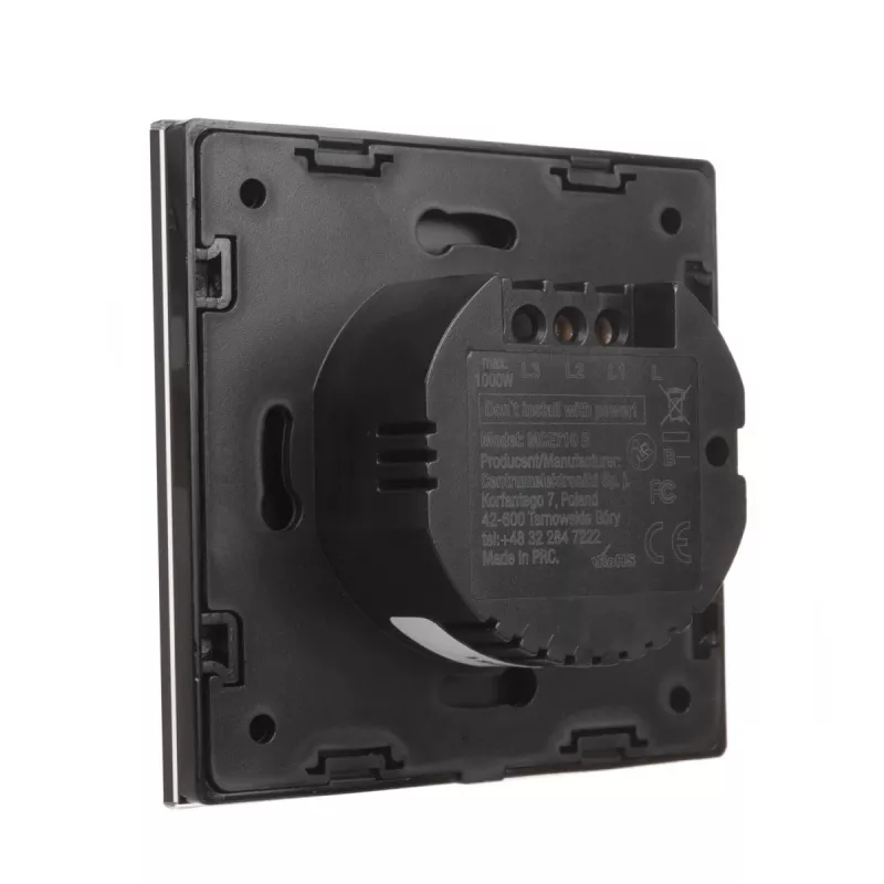 Interruptor de luz de pared MACLEAN MCE710B control táctil individual, placa de pared integrada compatible