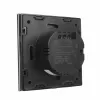 Maclean MCE712B Interruptor de luz táctil, doble (conmutado/cruce), negro