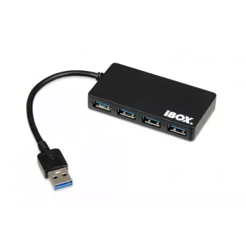 Hub de interfaz iBox IUH3F56 USB 3.2 Gen 1 (3.1 Gen 1) Type-A 5000 Mbit/s Negro