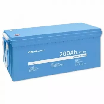 Batería de vehículo Qoltec 53707 Litio-hierro-fosfato 200 Ah 12,8 V