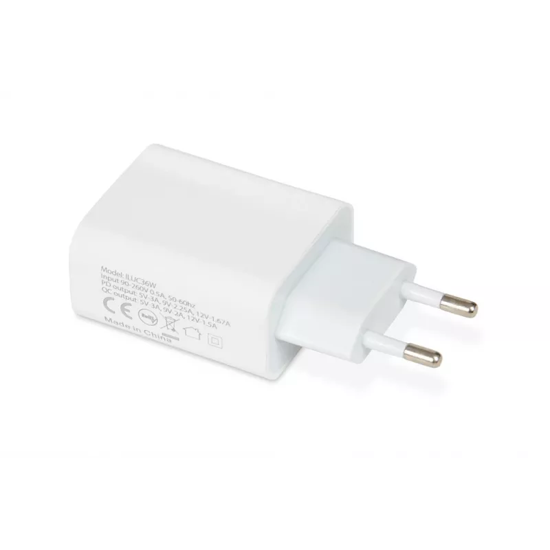 Cargador de interior iBox C-36 Universal Blanco carga rápida USB