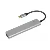 Docking hub IBOX IUH3SL4K USB Type-C 5 Gbit/s, HDMI 4K@30Hz, PD hasta 100 W, 2x USB-A, 2x USB-C, lector de tarjetas, Plata