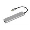 Docking hub IBOX IUH3SL4K USB Type-C 5 Gbit/s, HDMI 4K@30Hz, PD hasta 100 W, 2x USB-A, 2x USB-C, lector de tarjetas, Plata