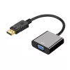 Adaptador DisplayPort a VGA IBOX IADPVGA, conector macho DisplayPort a conector hembra VGA de 15 pines, compatible con 1080p, plata