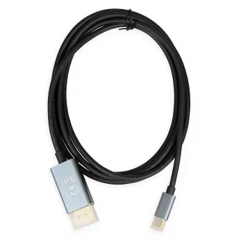 Adaptador de cable de vídeo IBOX ITVCDP4K USB Type-C a DisplayPort 1,8 m Negro